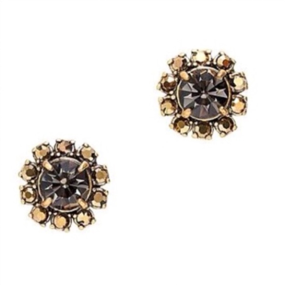New J Crew Crystal button earrings